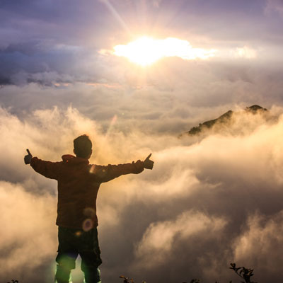 Man standing in field